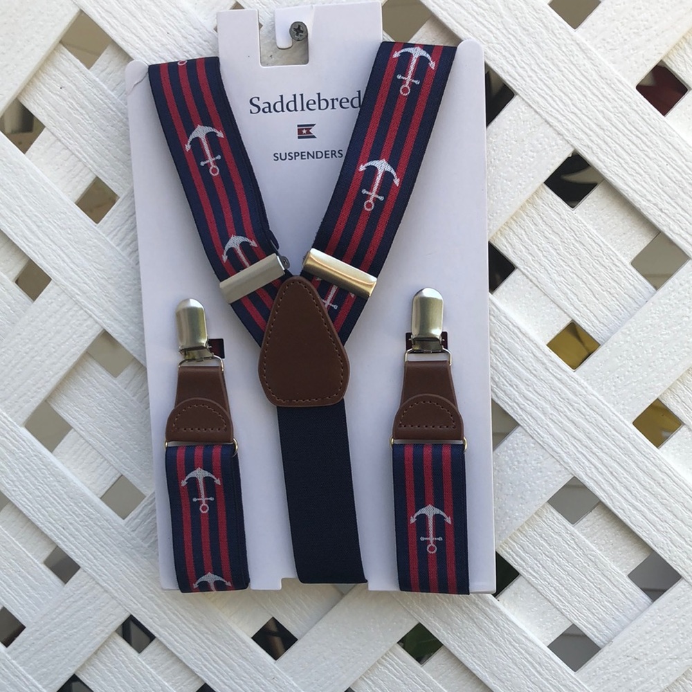 Men’s Nautical Design Suspenders. BRAND NEW! NEVER BEEN WORN!